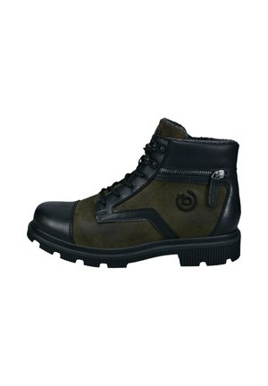 Schnürstiefelette - schwarz