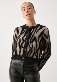 Vero Moda Petite VMVALENTINA O NECK CARDIGAN - Kardiganas - black/silver mink