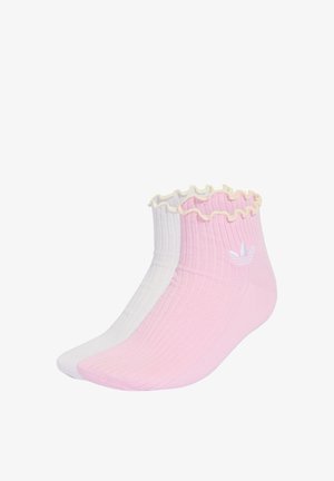 adidas Originals, ADIDAS ORIGINALS RUFFLE QUARTER SOCKS UNISEX 2 PACK - Sukat - frozen purple off white orchid fusion