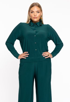 YOEK WITH COLLAR - Hemdbluse - dark green