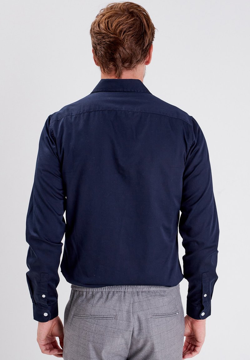 Chemise slim coton imprimé - BLEU - Kiabi - 18.00