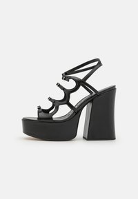 THE KIKI PLATFORM - Riemensandalette - black