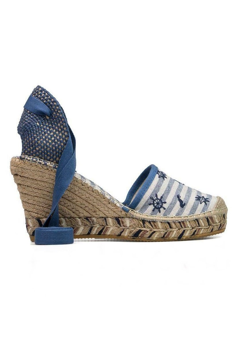 Vidorreta SANDALIA CUÑA YUTE - Alpargatas - azul - Zalando.es