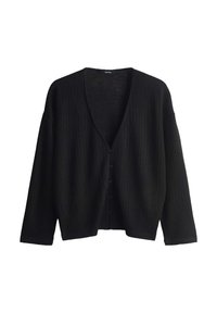 LOOSE FIT RIB - Cardigan - black