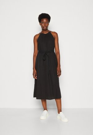 HIGH NECK TIE BACK MIDI DRESS - Päevakleit - moonless night