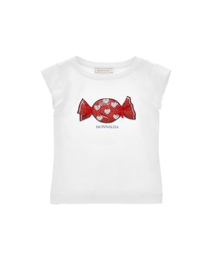 Monnalisa Tricou cu imprimeu - bianco