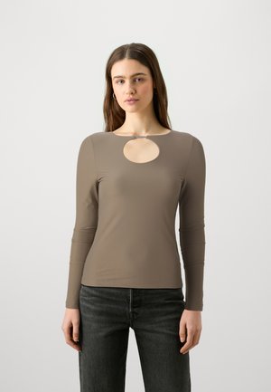 AMIRA LOGO PLACKE - Ilgarankovis viršutinės dalies drabužis - walnut shell