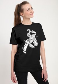 Henry Tiger SKATE MUMMY - T-shirt med print - black