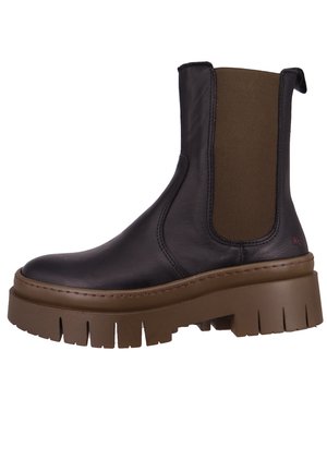 Platform ankle boots - black bronze