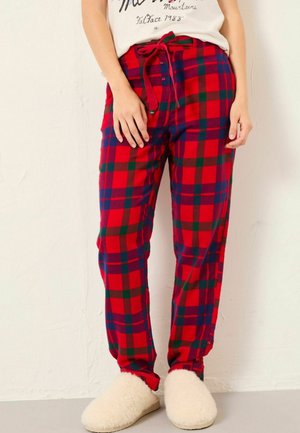 REGULAR FIT - Nachtwäsche Hose - shelter red alpine check