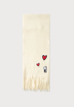 KARL LAGERFELD, IKON FURRY PATCH SCARF - Sjaal - off-white