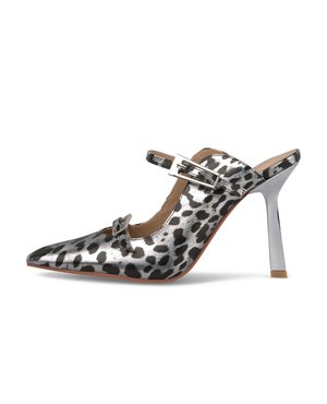 Pumps - metal leopard silver