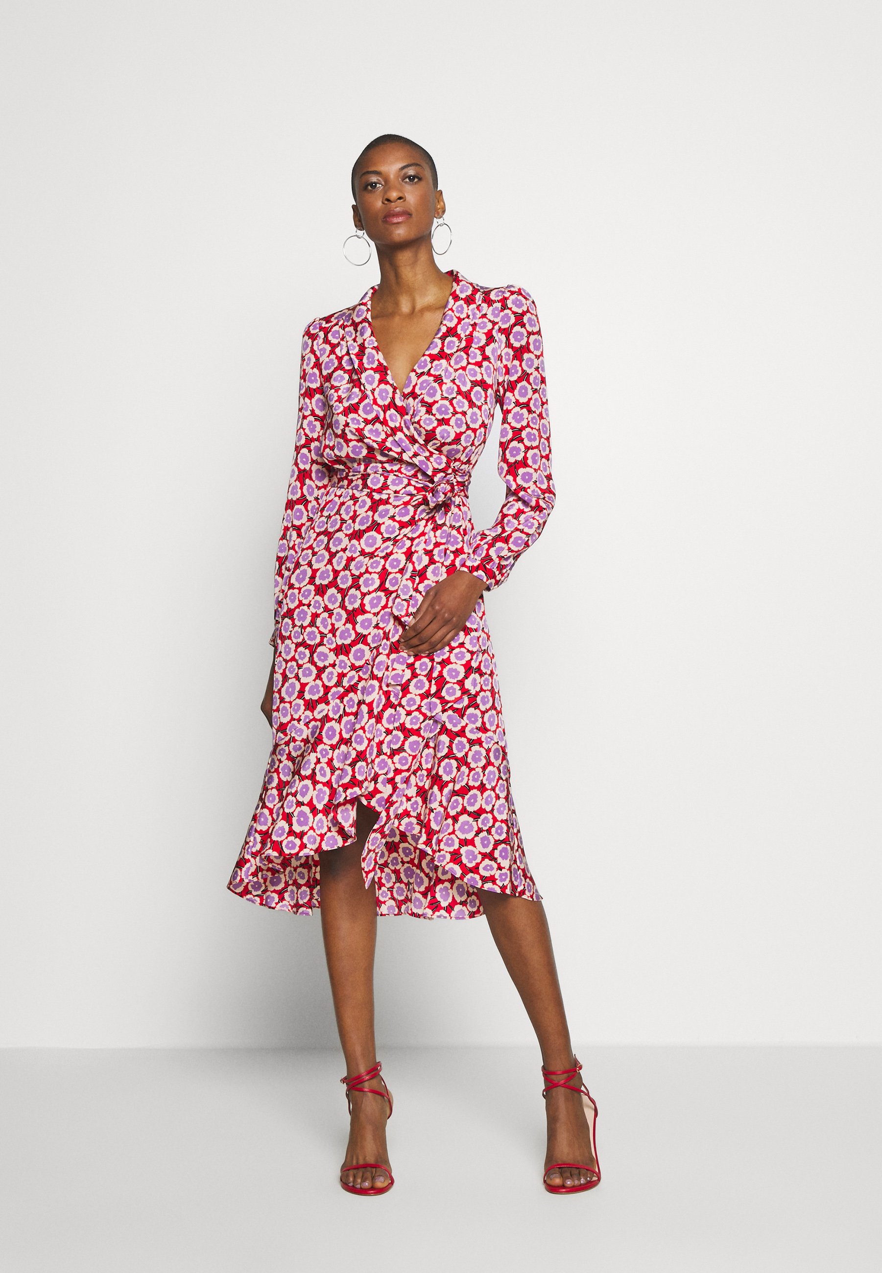 Diane Von Furstenberg Carla Two Day Dress Daisies Poinsettia Red Zalando Ie
