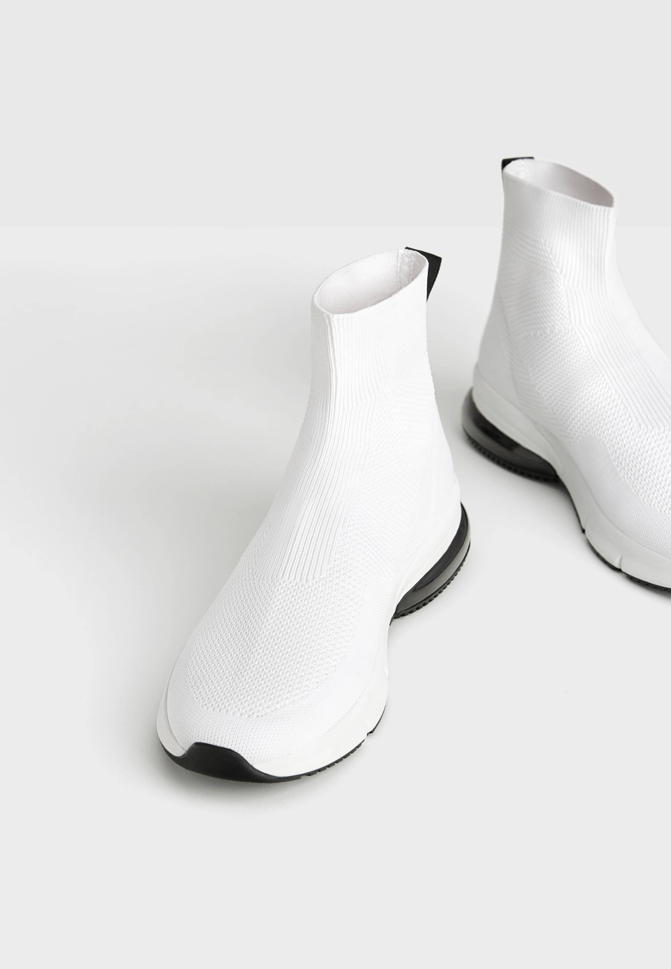 MIT ELASTISCHEM SCHAFT Höga sneakers white MIT ELASTISCHEM SCHAFT Höga sneakers white