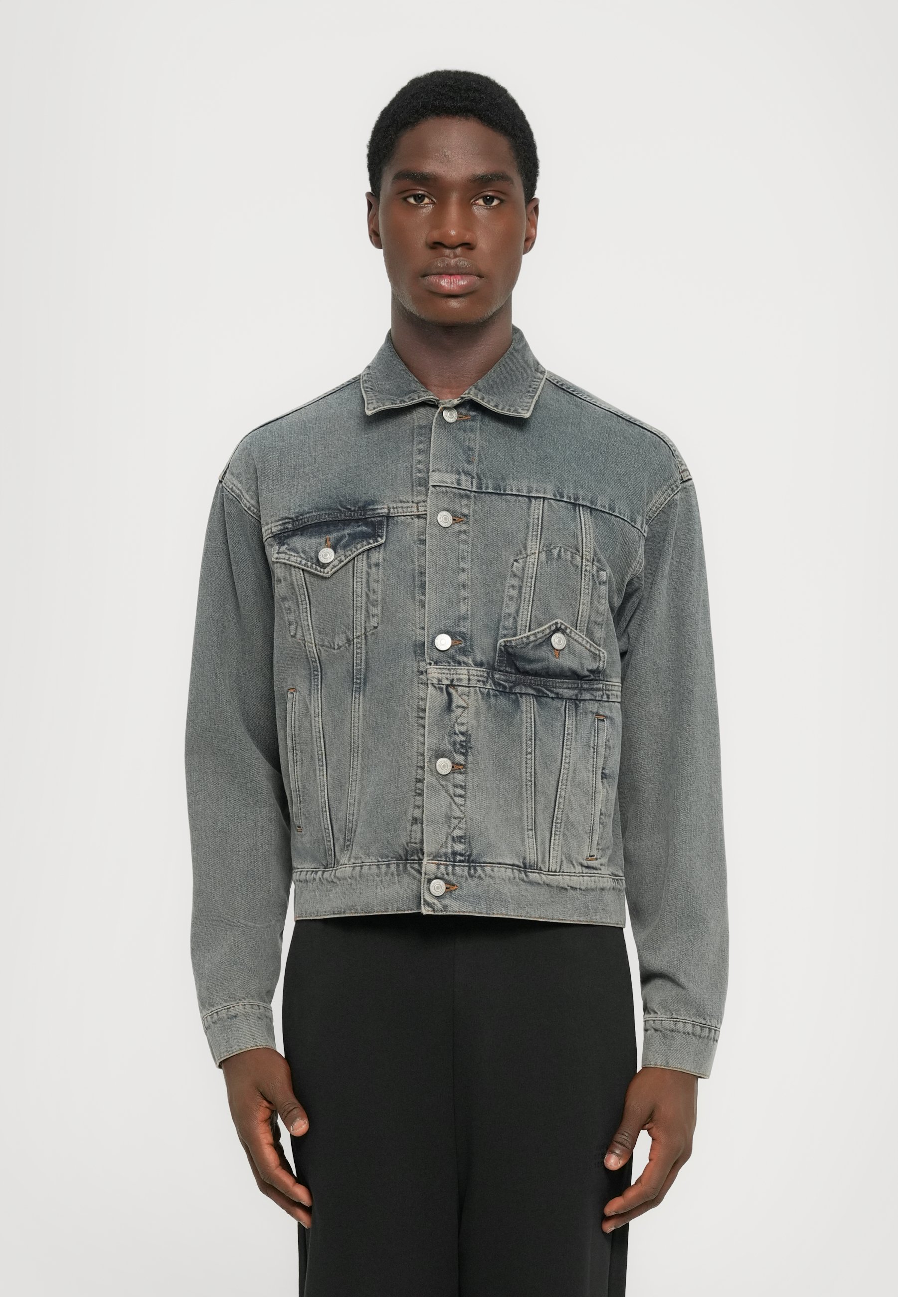 MM6 Maison Margiela Denim jacket - light grey/off-white