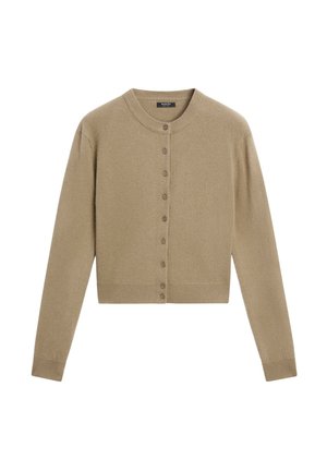 Massimo Dutti, BUTTON-DETAIL KNIT CARDIGAN - Cardigan - brown