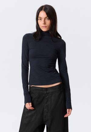STRIPED TURTLENECK - Ilgarankovis viršutinės dalies drabužis - navy/black stripe