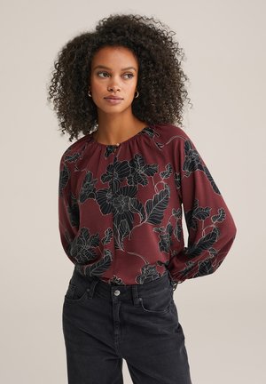 Blūze - burgundy red