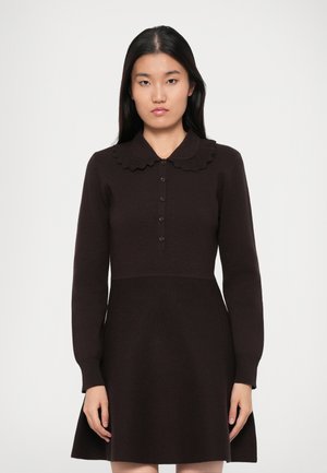 ROBE - Vestido de malha - chocolate