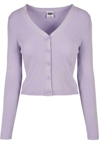 LADIES SHORT RIB KNIT CARDIGAN - Chaqueta de punto - lilac