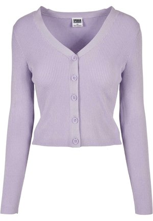 LADIES SHORT RIB KNIT CARDIGAN - Adīta jaka - lilac