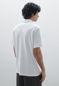 Massimo Dutti SHORT SLEEVE POLO NECK - Polo - white