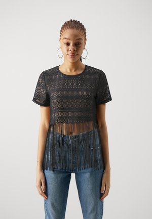 Ulla Popken Top Lungo Donna Linea A - Scollo Quadrato E Spalline Larghe, Cotone Elasticizzato