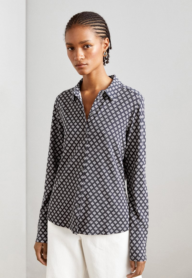 Denim Tops For Women Puff Sleeve Top Women Verdusa Women's Printed Long  Sleeve Button Front Fitted Sheer Mesh Crop Tee Top At Women Jean Shirts For Woman  Jean Shirts For Women Denim, image size:800x1155