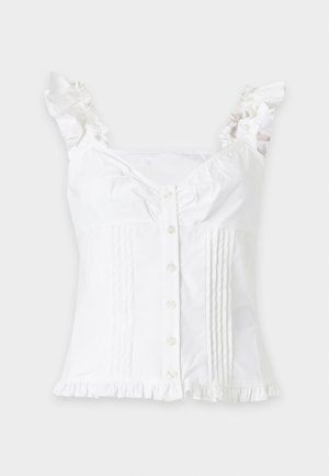 Gina Tricot, FRILL - Débardeur - white