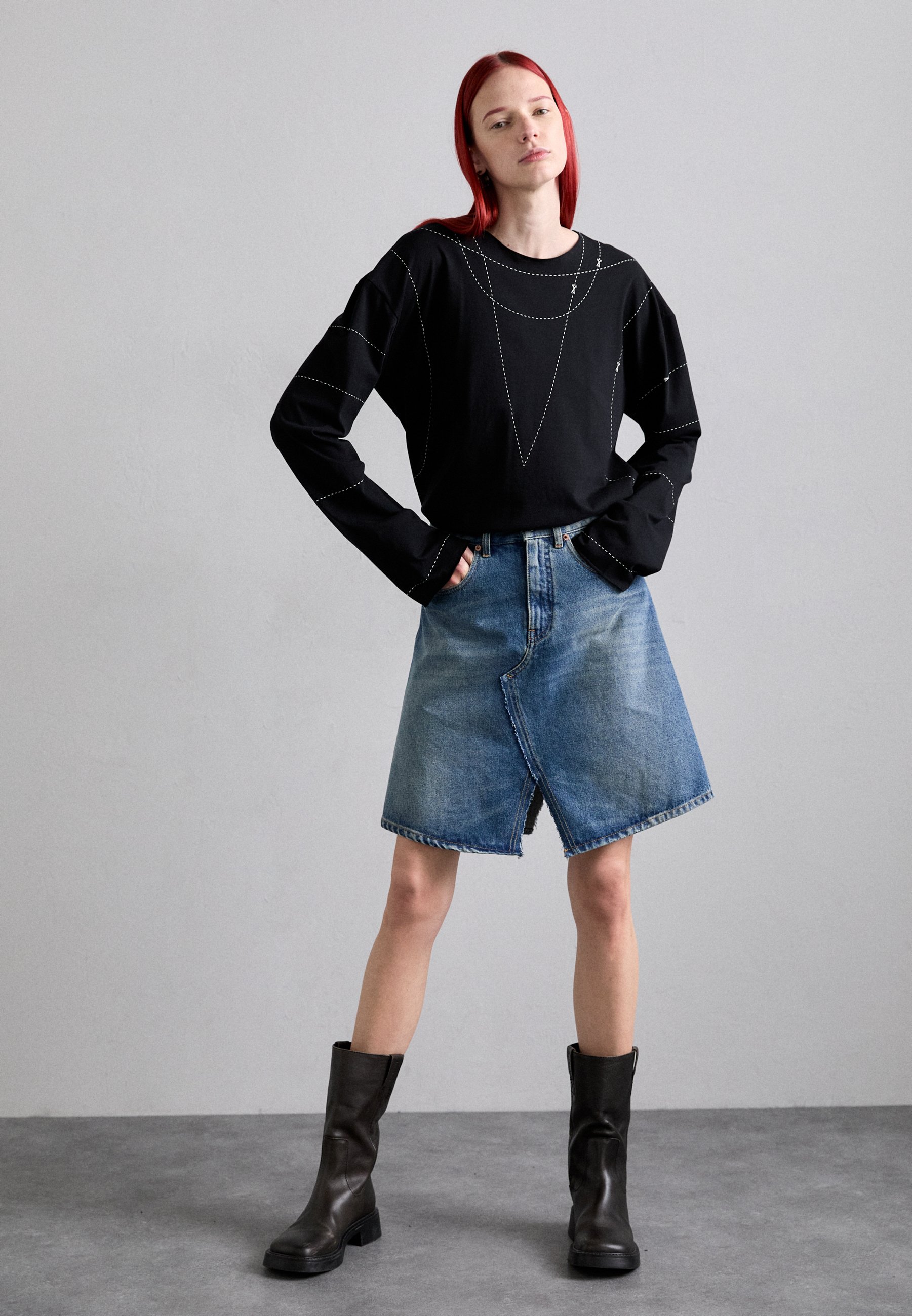 MM6 Maison Margiela SKIRT - Denim skirt - blue/blue denim