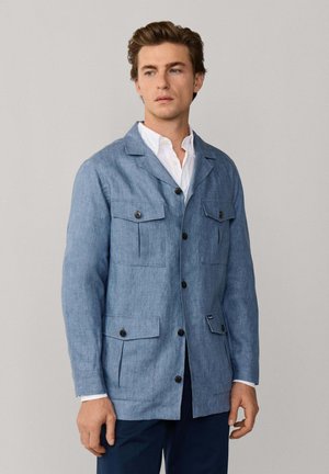 Façonnable, FAÇONNABLE BLAZER LIN UNLND SAFARI JKT - Veste légère - blue