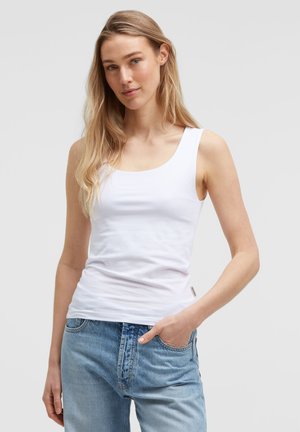 SENSES.THE LABEL, SENSES.THE LABEL TOP TA:ANK MIT TIEFEM RUNDHALSAUSSCHNITT - Top - opticwhite