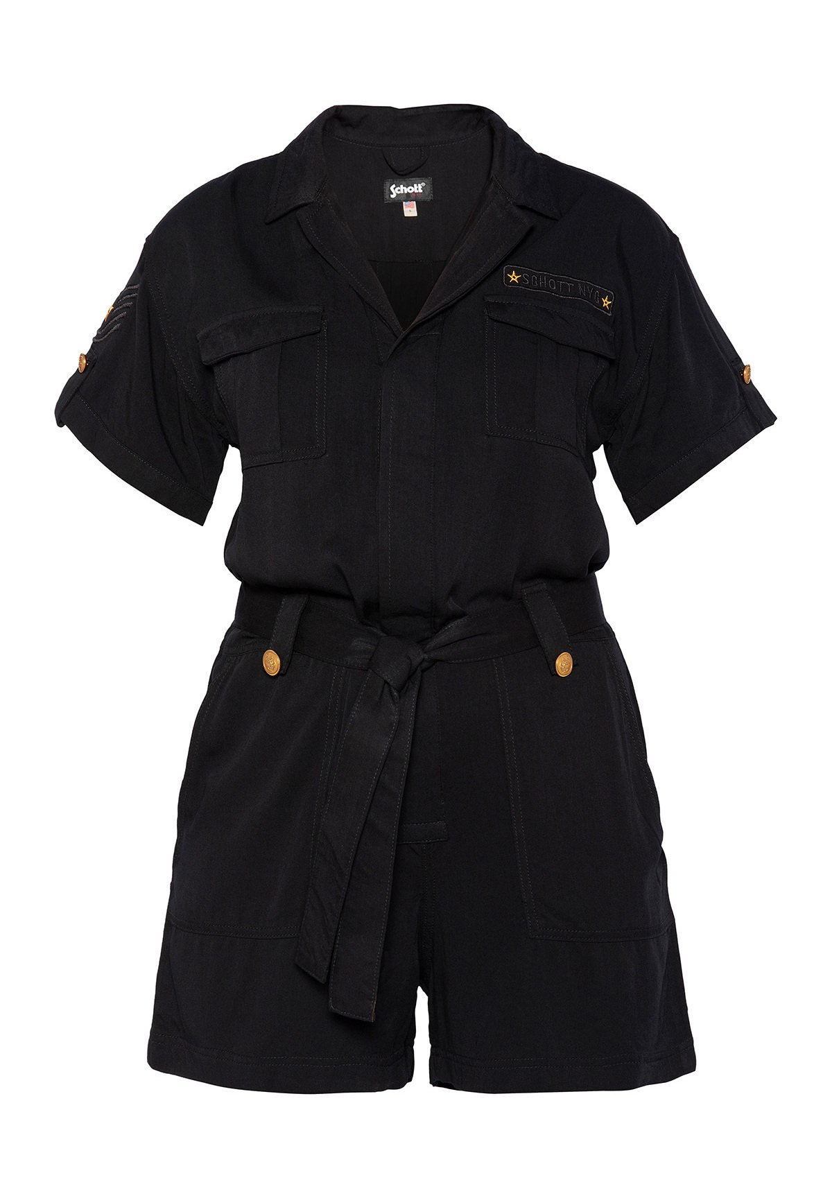 Combinaison (Jumpsuit) Militaire Femme Schott NYC - Moderne, Avec Badges - 11