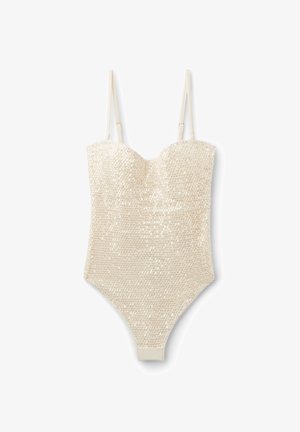 Calzedonia, SEQUIN NET - Costume da bagno - white