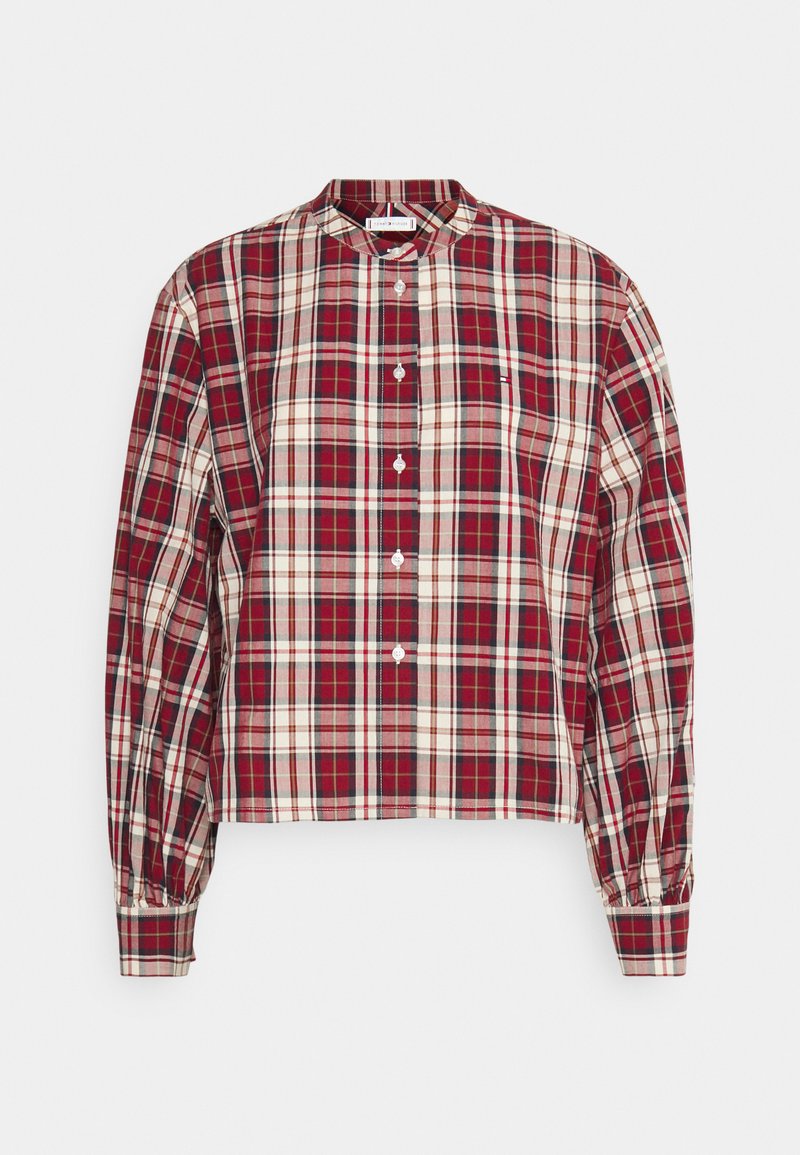 Tommy Hilfiger TARTAN COLLARLESS SHIRT Hemdbluse red/beige/rot