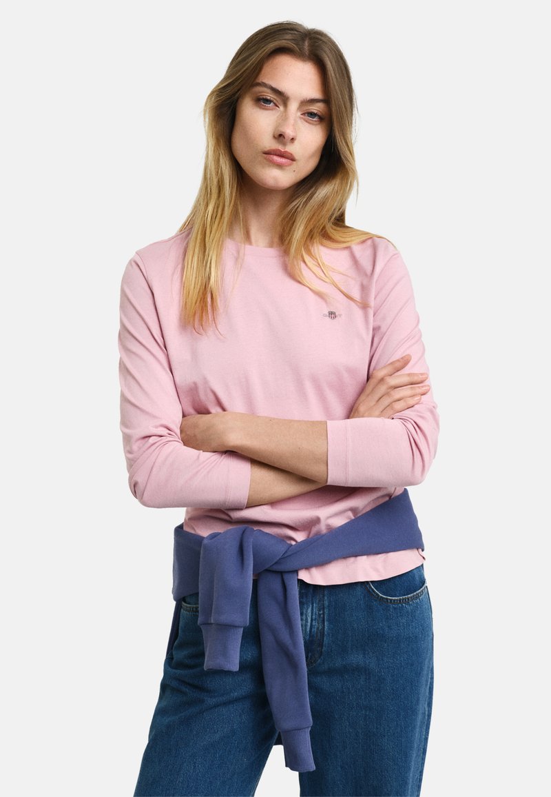GANT SHIELD LS - Long sleeved top - dusty pink