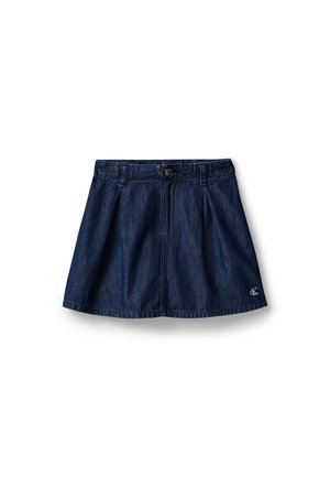 Calvin Klein Jeans, MINI ME PLEATED SKIRT - Farkkuhame - black blue stone wash