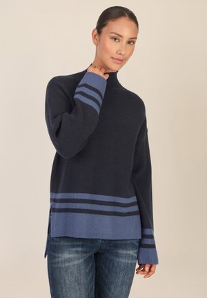 Strickpullover - nachtblau/dunkelblau