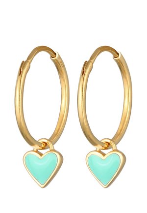DAINTY VIVID HEART - Øreringe - hellgrün
