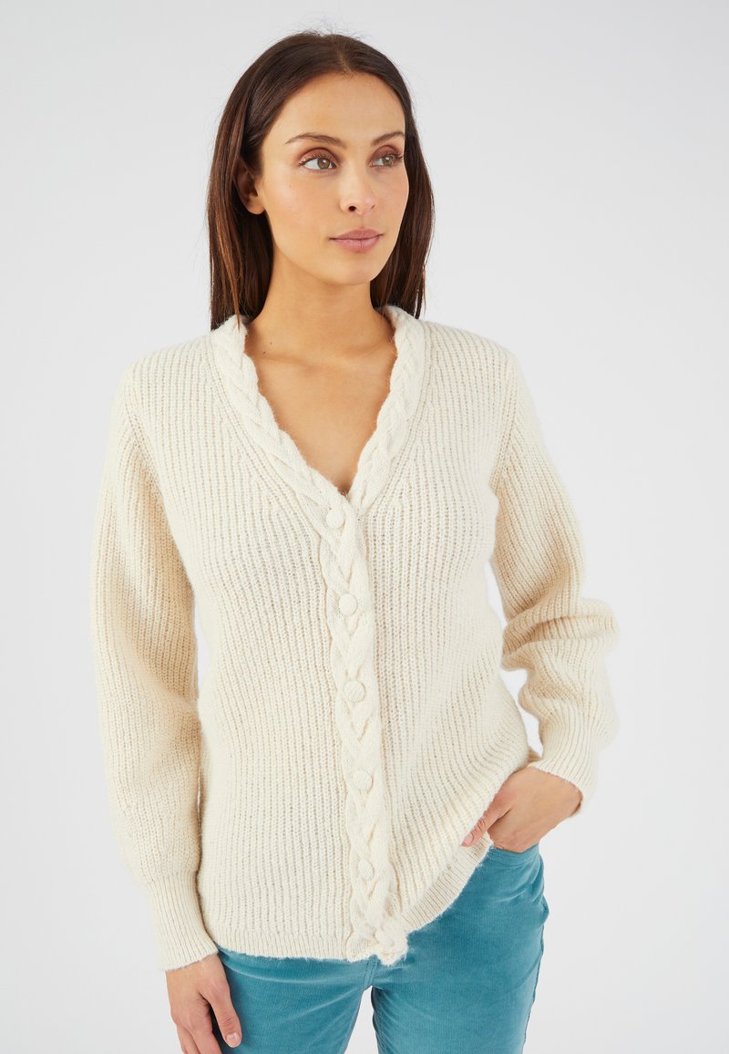 Gilet Femme Chantal Delarra - Couleur Beige Clair - Taille 3 - Neuf Avec étiquette (prix D'origine 129€)