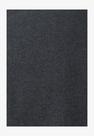 Svart bomullsstoff med en jevn tekstur, som har et konsistent strikkemønster uten synlige dekorasjoner eller hardware-detaljer.