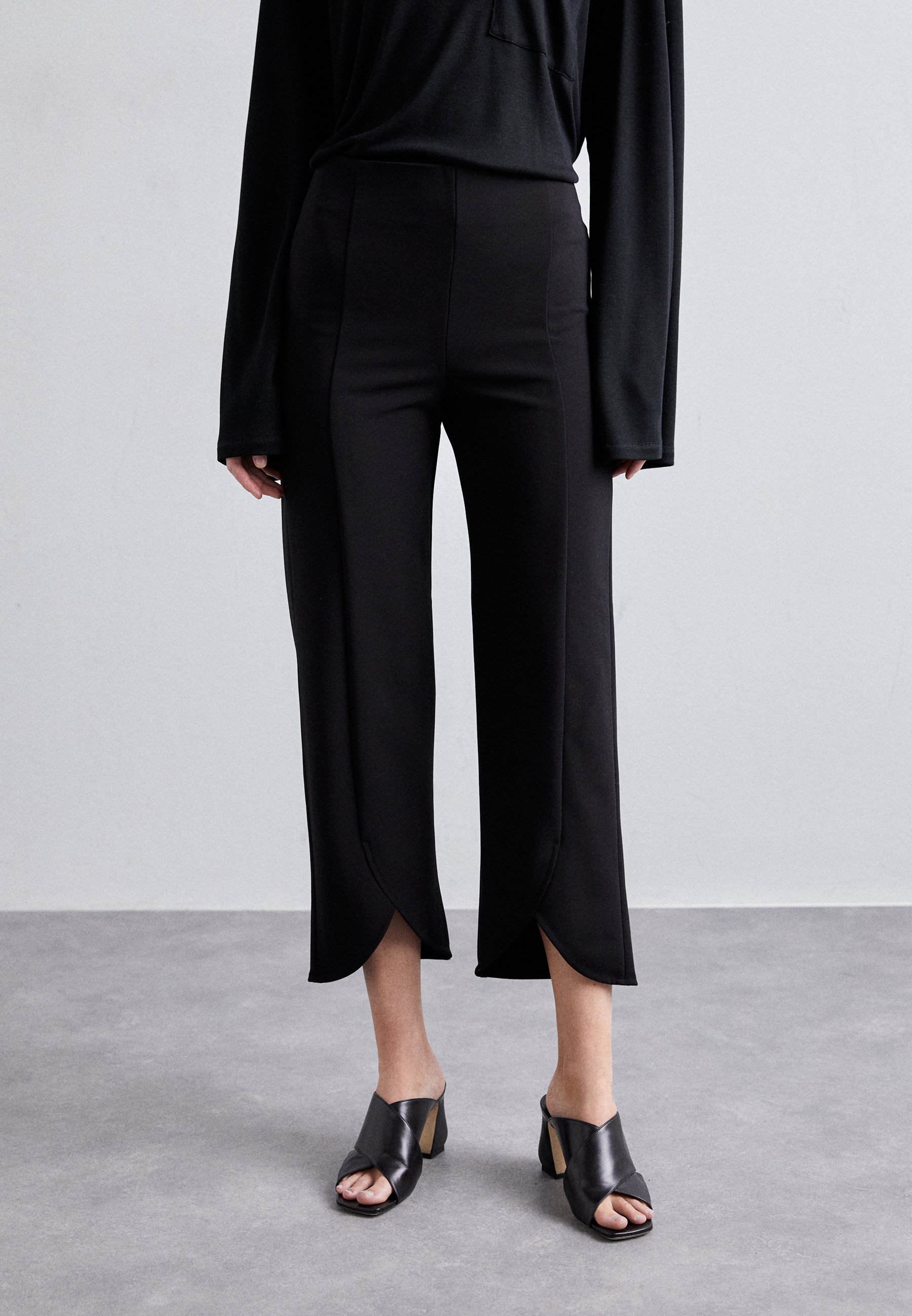 Pantaloni Business Premaman - Nero, Taglia Unica Donna, Morbidi In Cotone, Vita Elastica, Vestibilità Slim, Lavabili