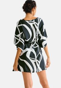 Lisca CAFTAN DE PLAGE HONOLULU LISCA - Strandaccessoire - noir blanc