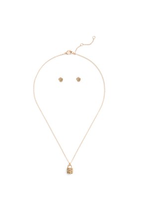 SIGNATURE C PAVÉ PADLOCK BOXED SET - Orecchini - rose gold-coloured