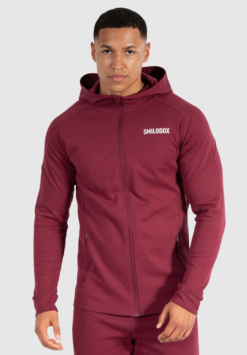 Smilodox MAISON - Felpa con zip - bordeaux