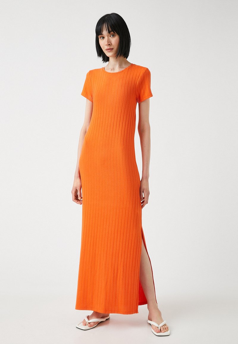 Koton Gebreide jurk oranje Koton Gebreide jurk oranje