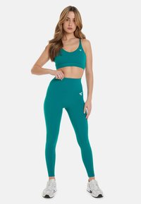 SQUATPROOF Tajice-hlače - teal green