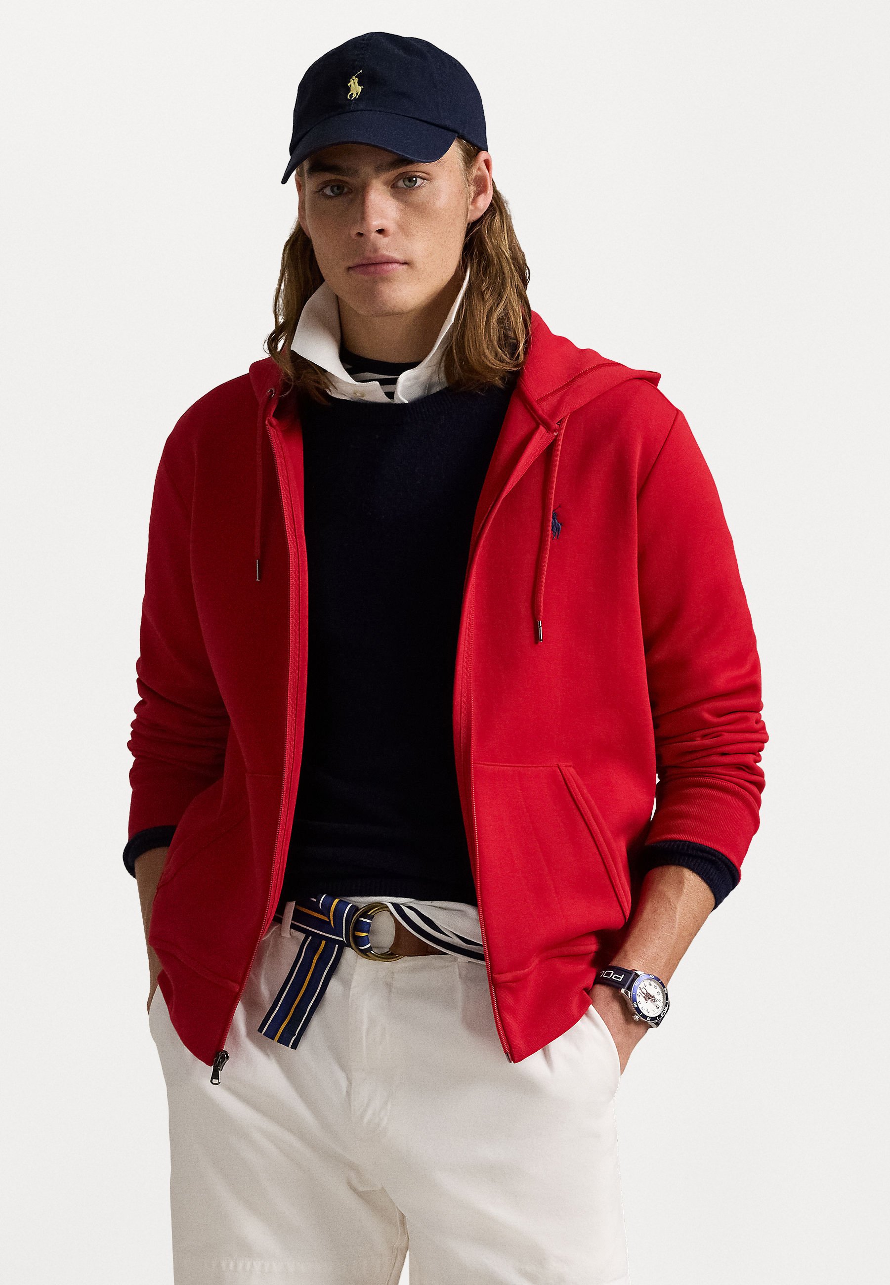 Full Zip Ralph Lauren Red Zip Hoodie Polo Shirt And Zip Up Hoodie - Main Image