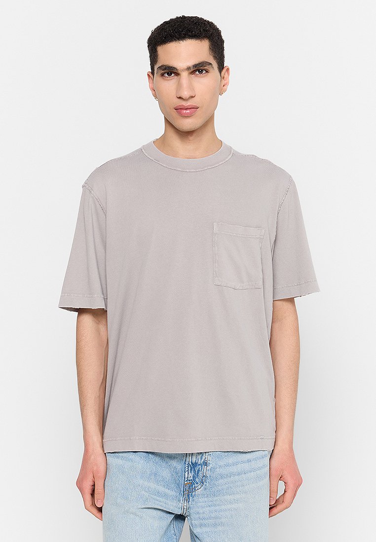 Abercrombie & Fitch T-shirt basic zandkleur Abercrombie & Fitch T-shirt basic zandkleur