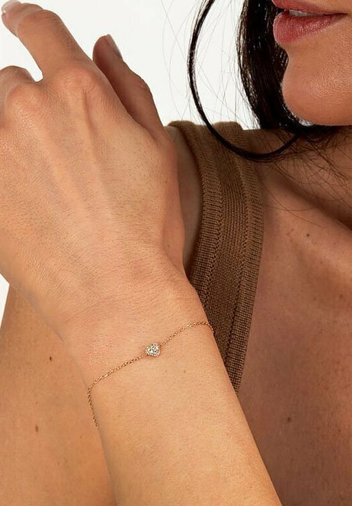 FAVS ZIRKONIA - Armband - gelbgoldfarben